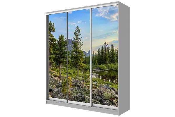 картинка Шкаф-купе 3-х дверный с фотопечатью Природа от магазина КУПИ КУПЕ